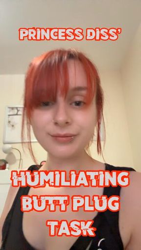 Humiliating Butt Plug Task from Princess Diss