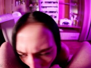 Manicurist Gives His Client A Sloppy Blowjob