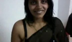 Indian Sexy Wife in Black Saree www hotcutiecam com