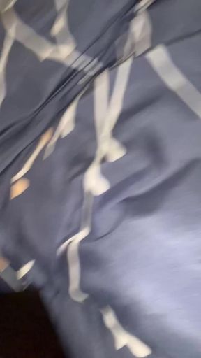 Curvy solo lady lies back enjoying herself