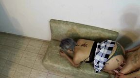 madrastra ninfomana se hace cojer por el hijastro y que le llene el culo de leche para darle de comer , completo