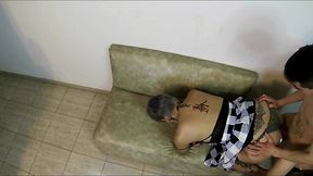 madrastra ninfomana se hace cojer por el hijastro y que le llene el culo de leche para darle de comer , completo