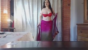 A seductive, mesmerizing, stripping belly dance video for Christmas season