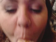 DAYTONA HALE! Close up sloppy BJ
