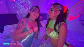 rave beauties sasha tatcha and tiny rhea heat up the afterparty!