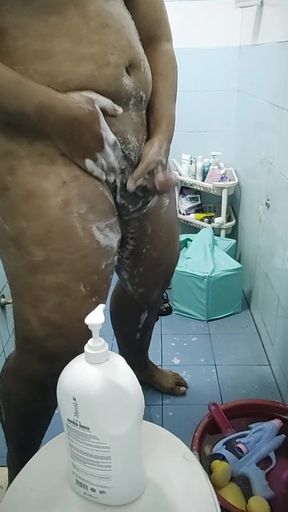 Hard Penis feeling horny during bath