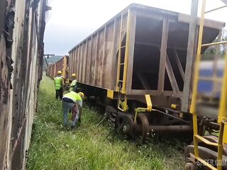 The workers worked hard this day. They invited their ally for an fuckfest at lunchtime, and dessert consisted of a lot of milk on their asses and in the centre of the teach tracks and wagons. Part I (Teaser)