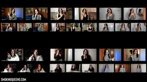 (ALL 30 scenes) Tina is smoking all-white Winston cigarettes at home using matches 4K resolution