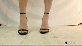 High Heel Open Toed Sandals Standing - Kylie Jacobsx - MP4 720p HD
