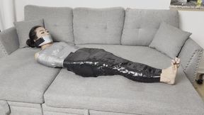 Gorgeous Kiara Star Mummified by Tape Bondage