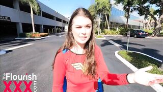 Wonder Woman catches her Cheating Man and gets cramped  - Anastasia Rose