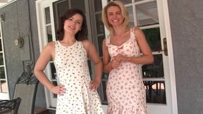 Beverly and Dharma&#039;s seductive game of Strip Pool Football Toss