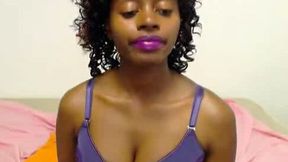 This black webcam girl can't wait to show off her big juicy tits