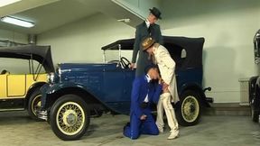 Three Young Hung Muscle Studs Fuck Anal in the Car in a Wild Trio and Blast Massive Loads