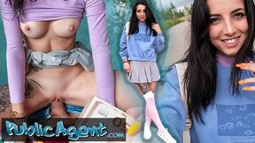 Lesbian Italian Brunette Flaunts Tits & Ass