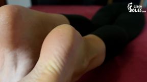 Long toes and bare feet