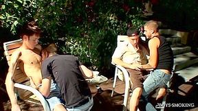 BoysSmoking: Ryan Connors And His Pals Smoke And Slam In Heated Fourway Encounter