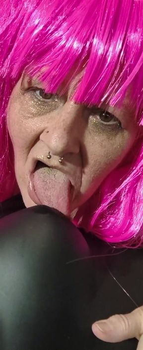 Lesbian Porn Star 69 Licking Puddles of Lesbian Juice