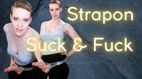 Strapon Suck & Fuck - Suck Goddess Strapon Before Getting Fucked On Your Back By Short Haired Domme