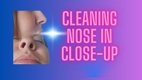 Cleaning my NOSE in close-up