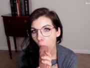 Lusty Librarian Creampie & Blowjob POV Fuck TEASER Sexy Nerdy Glasses MILF