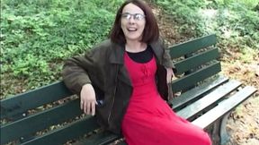 An mature German lady gets mouthful in self-view
