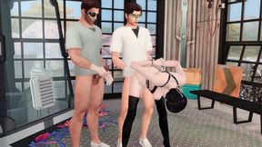 futanari lab assistant became a sex toy of her colleagues (sims + anime hentai + sfm)