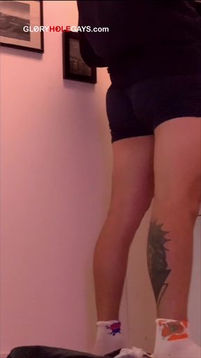 Young 25-Year-Old at the Gloryhole  His Ass at the Hole