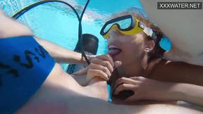 ”Polina Rucheyok gets screwed hard in her mouth underwater”