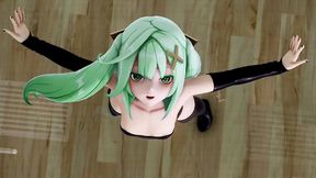 genshin impact faruzan hentai dance and sex mmd 3d dark green hair