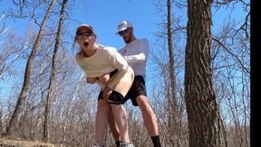 MILF Almost Caught Getting Fucked in Nature