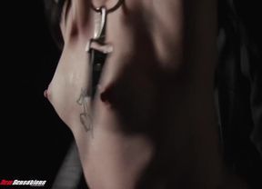 Katerina Choked Gagged Destroyed First BDSM Railing Cum Flood