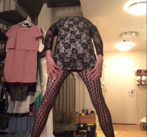 Sissy Crossdresser Plays with Sex Toy