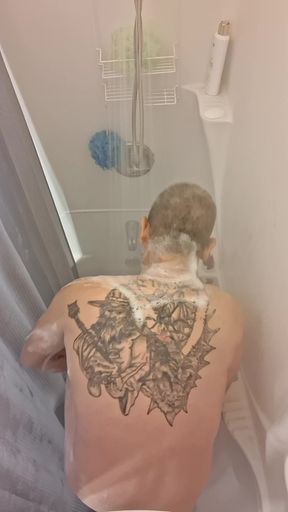 Dubesnackes, "shower Time", Rubbing Soap Bubbles All Over My Body, Then Making Sure My Cock Is Clean by Rubbing One Out.