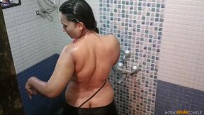 Hot Indian Shower With Beautiful Sexy Figure Wife