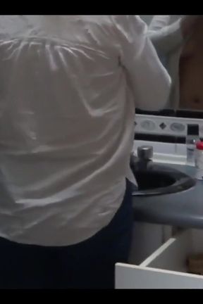Beautiful 58-year-old Latin Mother Shows off in Front of Her Stepson to Turn Him on and Make Him Fuck Her