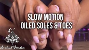 Slow Motion oiled Soles and Toes