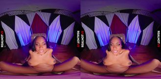 August Sky Ebony Big Breast Stripper VR porn