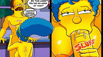 Ned Marge Parody - Cheating wife sucked neighbor&#039_s dick in the kitchen, Cuckold Husband Fucked The Neighbor&#039_s Wife - Anime Hentai Porn