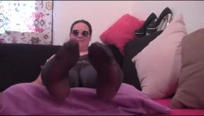 on my nylon feet in black pantyhose Deutsche Dirty Talk Amateur Wichsanleitung JOI