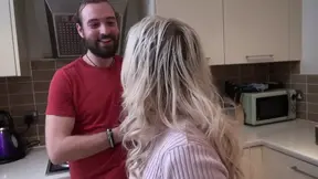 Amber Deen gets screwed hard on the sofa in doggy style