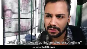 Latin Traveler Gets Paid for His First Rough Ass Fuck – Gay Street Hookup Caught on Camera