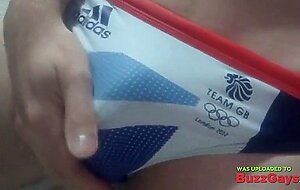 Twink in Speedos Strokes and Wanks on Webcam