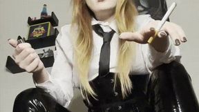 Boot cleaning domination &amp; sexy smoking