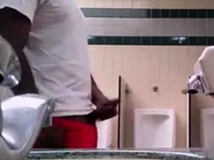 Str8 bbc play in public toilet