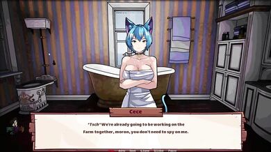 Gamer girl caught peeking in furry yiff breeding farm let's play