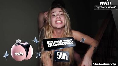 Teen 18 yo massive dick fucks submissive busty blonde raw hardcore doggystyle