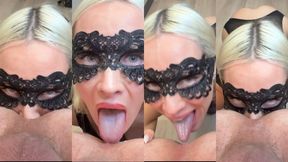 Lace Masked Slut Rimjob POV