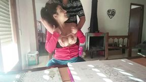 Teacher Cums on Big Ass of College Girl