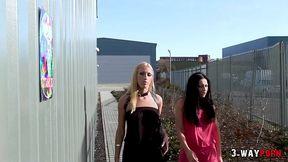 3 wayporn - audrey bitoni, cassie young, big titted blonde sluts are facialized badly by christian, leny ewil
